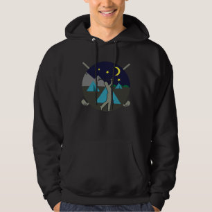 Camping and golfing cute golf and mountains outdoo hoodie