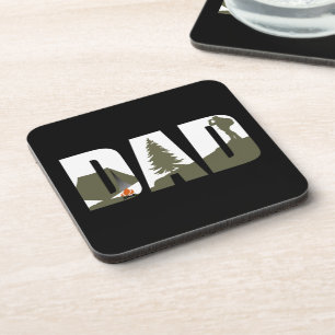 camping and hiking dad coaster