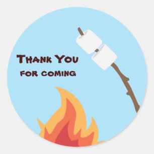 Camping Anniversaire Fête Faveur Sticker