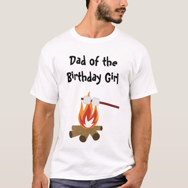 Camping Anniversaire Fête Papa T-Shirt (Devant)
