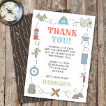 Camping Any Age Birthday Party Thank You Card<br><div class="desc">Say thank you in style with these trendy any age birthday thank you cards. The template wording is easy to personalize and your family and friends will be thrilled when they receive these fabulous thank yous. Matching party items can be found in the collection.</div>