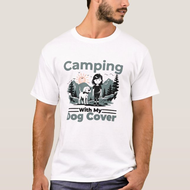 Camping avec mon chien : T-shirt aventure (Devant)