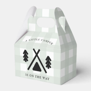 Camping baby shower favor box