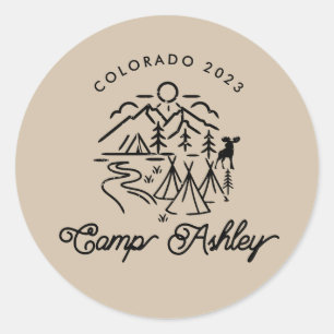 Camping Bachelorette Autocollant personnalisé