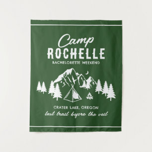 Camping Bachelorette Party Backdrop Tapestry