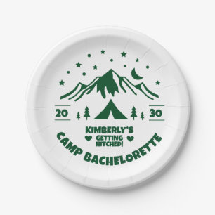 Camping Bachelorette Party Paper Plate