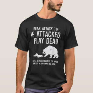 Camping Bear Attack Tip Funny Hiking Camper Men T-Shirt