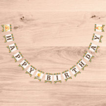 Camping Birthday Bunting Flags Banner