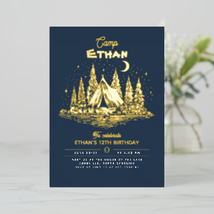 Camping Birthday Invitation