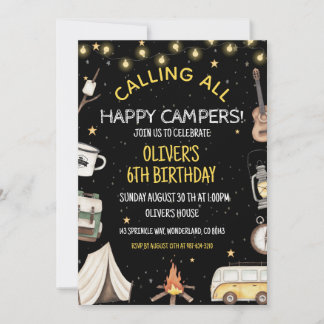 Camping Birthday Invitation | Campfire Outdoors
