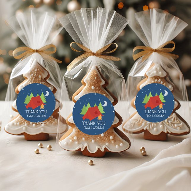 Camping Birthday party favour stickers (Creator Uploaded)