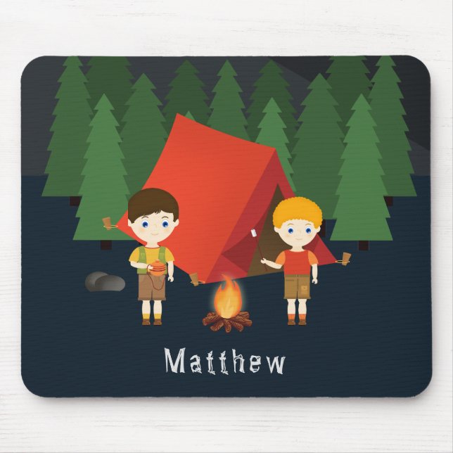 Camping Birthday Party Mouse Pad (Front)