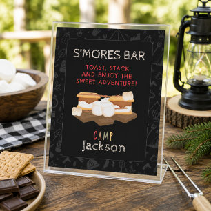 Camping Birthday Party S'mores Bar Sign