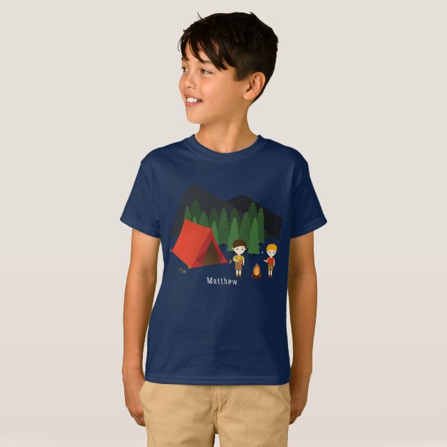 Camping Birthday Party T-Shirt (Front Full)