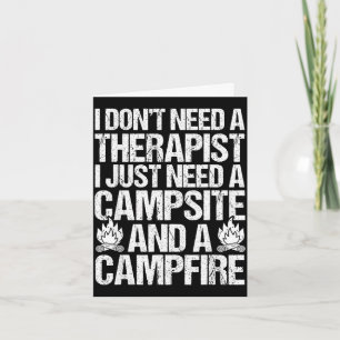 Camping bonfire camp life forest camper  card