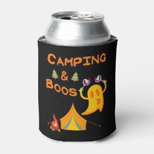 Camping & Boos Ghosts Wine Camping Halloween Can Cooler
