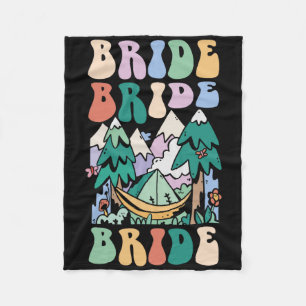 Camping Bridal Party Camp Bachelorette Camp Bride  Fleece Blanket