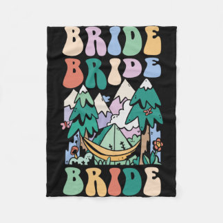 Camping Bridal Party Camp Bachelorette Camp Bride  Fleece Blanket