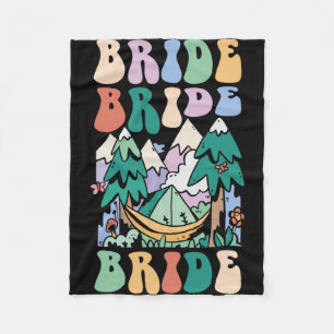 Camping Bridal Party Camp Bachelorette Camp Bride  Fleece Blanket