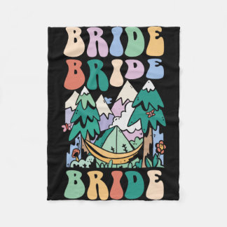 Camping Bridal Party Camp Bachelorette Camp Bride  Fleece Blanket