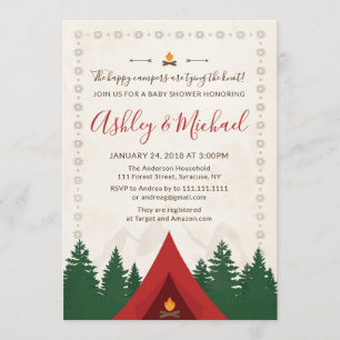 Camping Bridal Shower Invitation