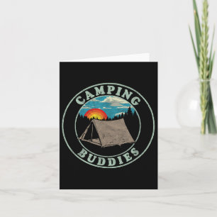 Camping Buddies! Funny Retro Shirt For Camper Frie Card