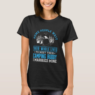 Camping Buddies Husband Wife Matching Couple Campi T-Shirt