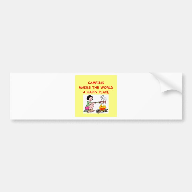 camping bumper sticker (Front)