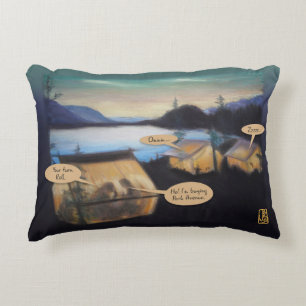 Camping by the Lake "Conversations" Accent Pillow