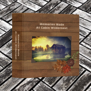 Camping Cabin Family Scrapbook Album Binder