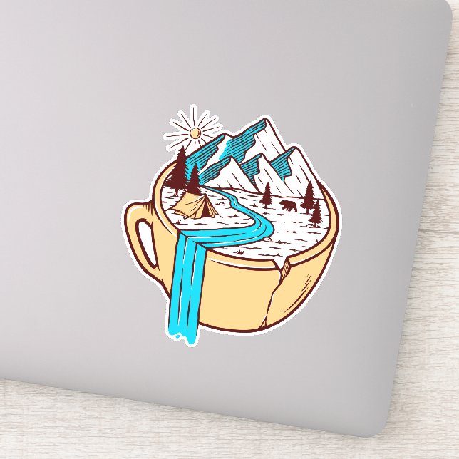 Camping Café Stickers Vinyl Wildlife (Détail)