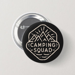 Camping camp squad adventure buddies trip 2 inch round button