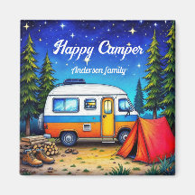 Camping Camper Blue Green Nature Hiking