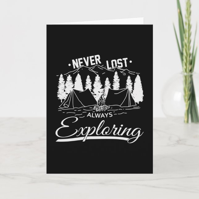 Camping Camper Camp Campfire Funny Gift Idea Card (Front)