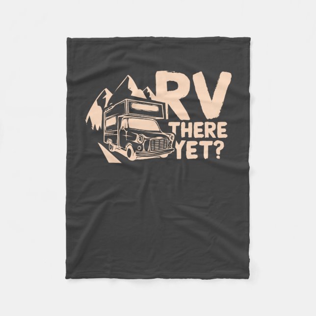 Camping Camper Gift Fleece Blanket (Front)