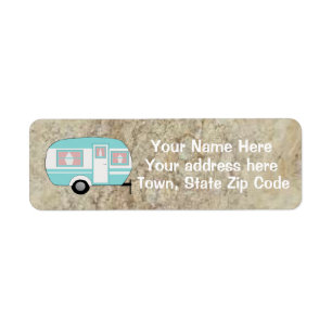Camping Camper Personalized Return Address