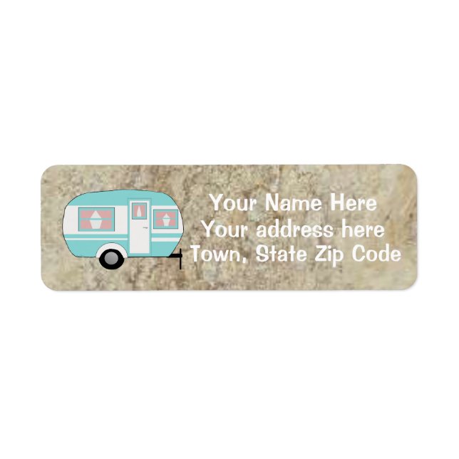 Camping Camper Personalized Return Address (Front)