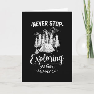 Camping Campfire Camper Camp Funny Gift Idea Card