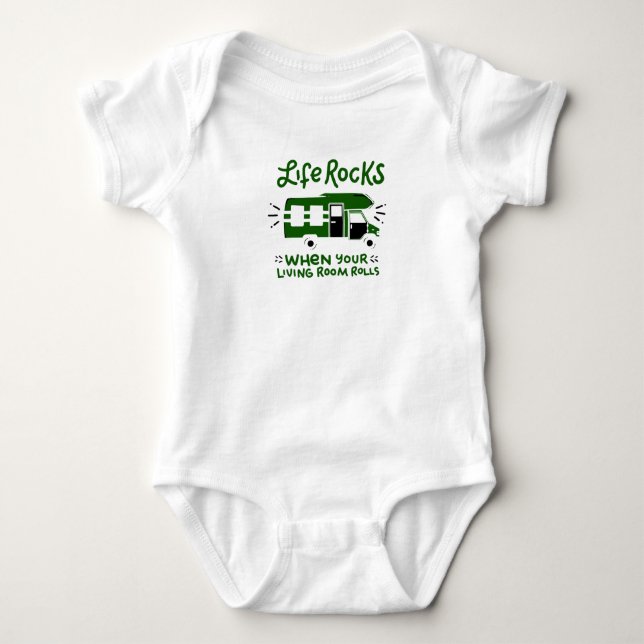 Camping Campfire Gift Baby Bodysuit (Front)
