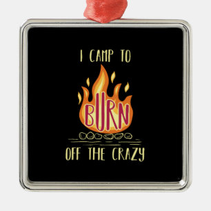 Camping Campfire Gifts Metal Ornament
