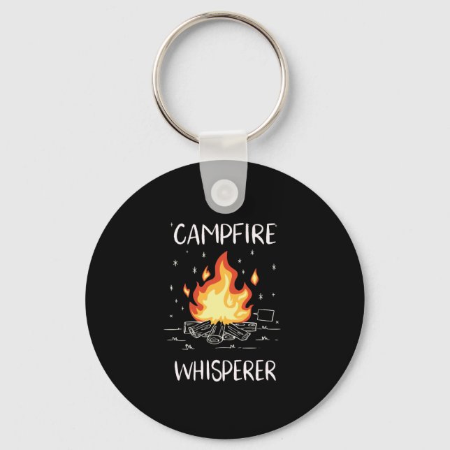 Camping Campfire Keychain (Front)