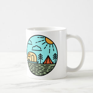 camping campfire mountains wanderlust, hiking  coffee mug