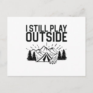 Camping Campfire Tent Postcard