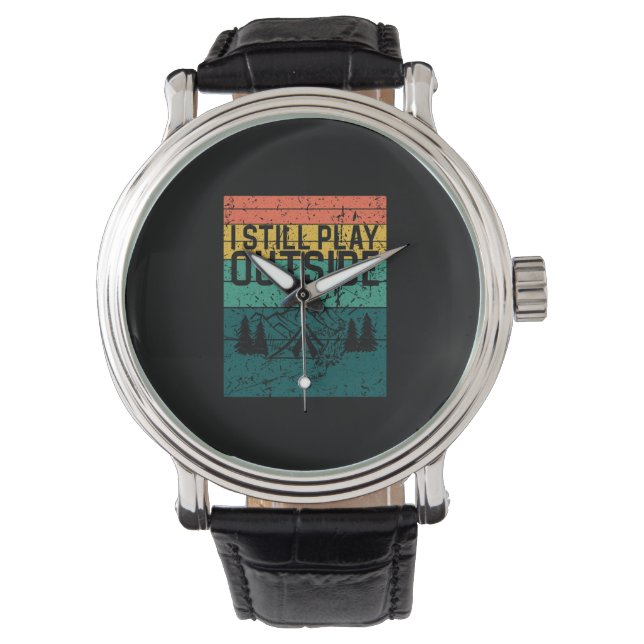 Camping Campfire Tent Retro Watch (Front)