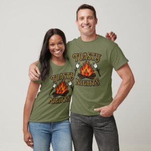 Camping Campfire Toasty Nights Adventure Hiking T-Shirt