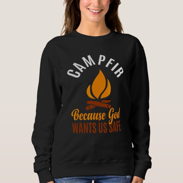 Camping Campfires Essential Summer Vacation Sweatshirt (Front)