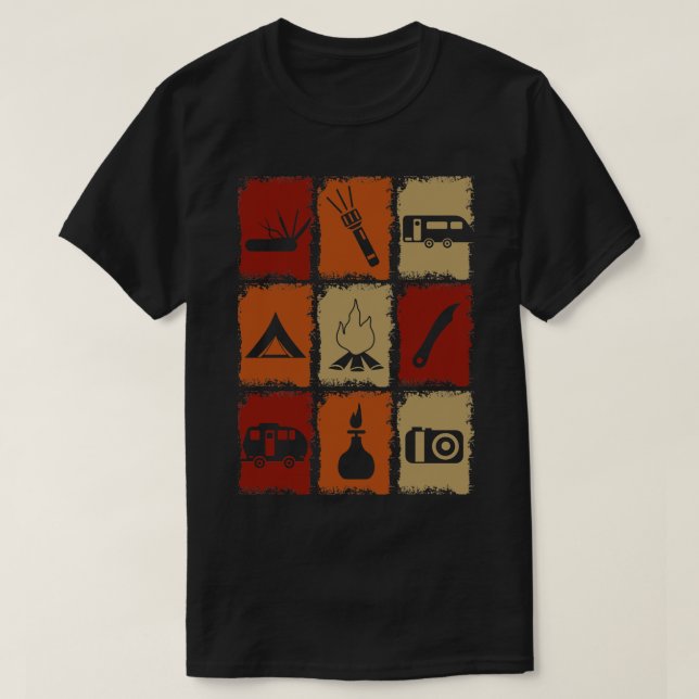 Camping Camping Stuff Retro 2 T-Shirt (Design Front)