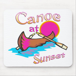 Camping Canoe Mouse Pad