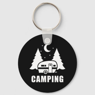Camping Caravan trailer Keychain