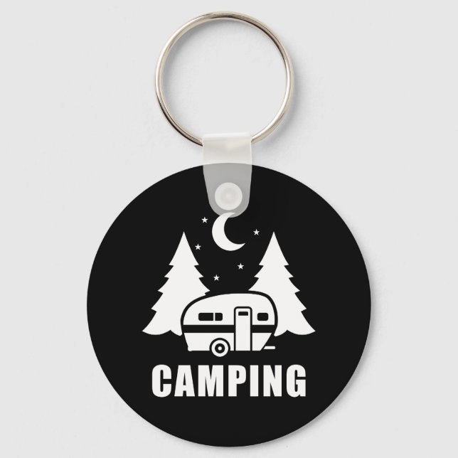 Camping Caravan trailer Keychain (Front)